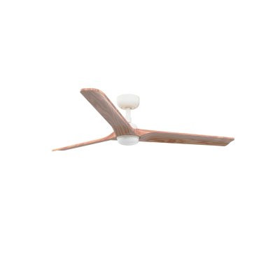 Faro Heywood L - ventilateur de plafond avec lumière - Ø 132 cm - blanc mat et pin