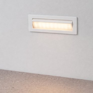 Nova Luce Echo - applique encastrée - 17,6 x 6,25 x 6,3 cm - 6W LED inclus - IP54 - blanc sablé