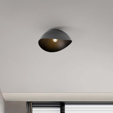 Nova Luce Opsi - plafonnier - Ø 50 x 24 cm - noir sablé