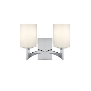 Searchlight Gina - applique murale - 32 x 25 cm - chrome et blanc
