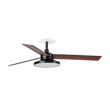 Faro Rudder Tak 3 L - ventilateur de plafond avec lumière et rosace encastrée - Ø 132 - noir mat - 3000K