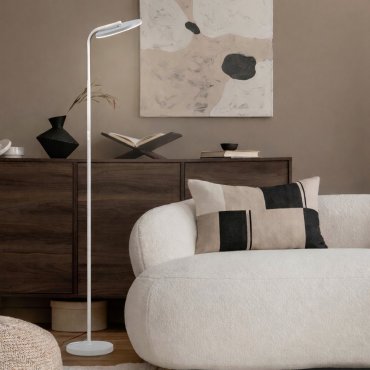 Nova Luce Sinkro - lampadaire - 25,2 x 174 x 43,5 cm - 30W LED inclus - blanc sablé