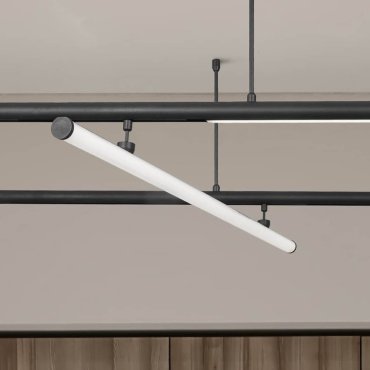 Nova Luce Planet - luminaire sur rail - 150 x 12 cm - 38W LED dimmable inclus - orientable - blanc chaud