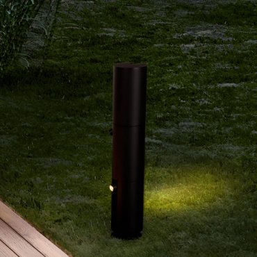 Nova Luce Taglio - lampe de jardin - Ø 12 x 65 cm - 8W LED inclus - IP65 - noir sablé