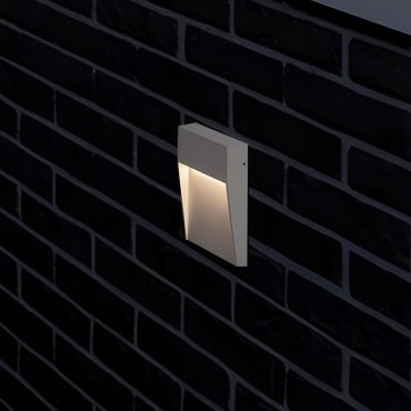 Nova Luce Fem - applique murale extérieure - Ø 16 x 16 x 2,7 cm - 5W LED inclus - IP54 - blanc sablé