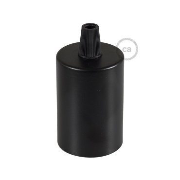 Creative Cables - Raccord E27 avec porte-câble conique en plastique - Ø 4,2 x 6,2 cm - noir