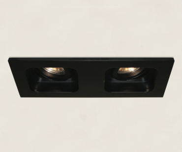 Artdelight Moggio - spot encastrable - 200 x 100 mm, 2 x Ø 89 mm encastrable - noir