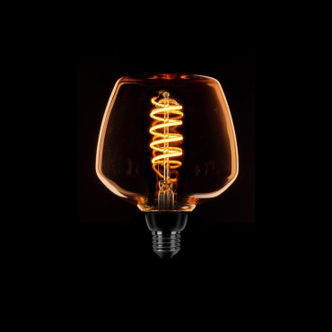 ETH LED Spiral Deco - E27 - Ø 13 x 18 cm - 3 niveaux de gradation - 7W - or