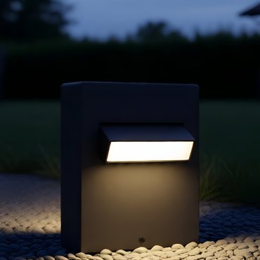 Nova Luce Zelda - lampe de jardin - 12 x 15 x 7,2 cm - 6W LED inclus - IP65 - noir sablé