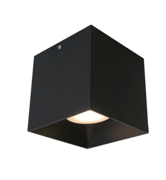 Artdelight Quadro - spots en saillie - 10 x 10 x 10 cm - IP65 - noir