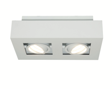 Artdelight Bosco - spot en saillie 2L - 25 x 14 x 8,6 cm - blanc