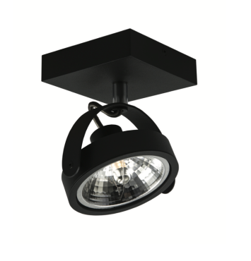 Artdelight Wajer - spot en saillie - 12 x 12 x 14 cm - 3,5W LED dimmable inclus - noir