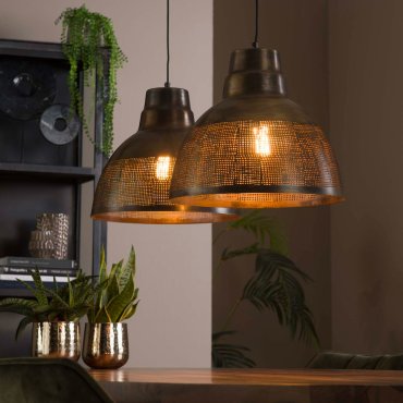 Vico Screen - lampe suspendue - 95 x 38 x 150 cm - bronze antique