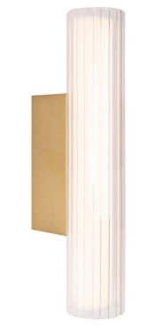 Maxlight Fayette - applique murale en saillie - 12 x 6 x 31 cm - 6W LED inclus - IP44 - or
