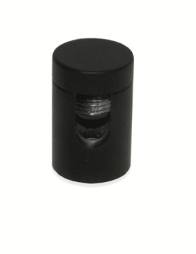 Artdelight - guide-câble pour cordon de fer - Ø1,6 x 2,5 cm - noir