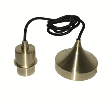 Artdelight Iron - lampe suspendue - Ø12 x 120 cm - or