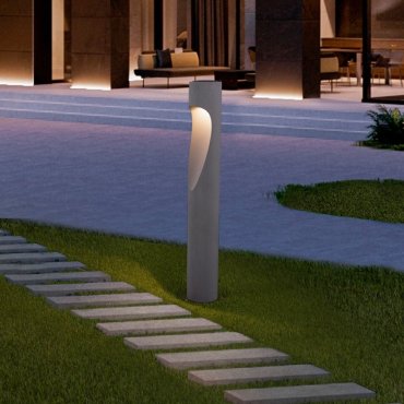 Nova Luce Nodino - lampe de jardin - Ø 18 x 75 cm - 6W LED inclus - IP65 - gris