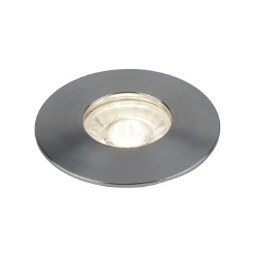 Searchlight Flush - set de 3 - Ø 100 mm, Ø 68 mm encastré - 3 x 4W LED inclus - argent satiné