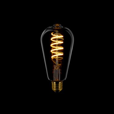 ETH Edison Spiral LED Filament ST64 - E27 - 3 niveaux de gradation - 7W - 2200K - or