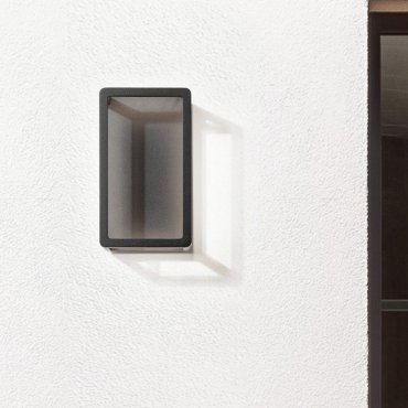Nova Luce Akmi - applique murale extérieure - 15 x 26 x 12,5 cm - 9W LED inclus - IP65 - anthracite foncé