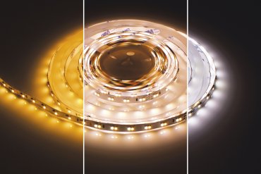 Bande LED intégrale -1cm de large, 500cm de long - 24Vdc - dimmable - 9,6W LED par mètre - IP20 - 2400-6000K