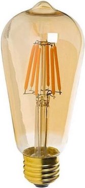 Ampoule LED intégrée - Ø 6,4 x 14 cm - 5W dimmable - 1800K - ambre