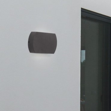 Nova Luce Fedor - applique murale extérieure - 15,6 x 9,7 x 3,8 cm - 8W LED inclus - IP65 - anthracite foncé