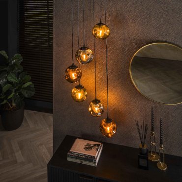 Vico Stellar - lampe suspendue - Ø 50 x 180 cm - noir