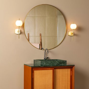 Lucide Elda - applique murale - 18,4 x 12 x 34,5 cm - IP44 - or