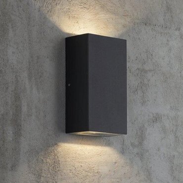 Nordlux Rold Corner - applique murale extérieure - 9 x 16 x 5,5 cm - 2 x 5W LED inclus - IP54 - noir