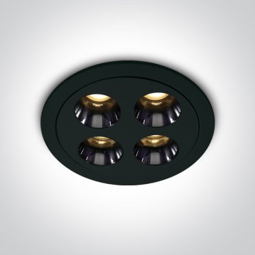 ONE Light Mirror Dark Light Range - spot encastré - Ø 85 mm, Ø 75 mm encastré - 10W LED inclus - noir
