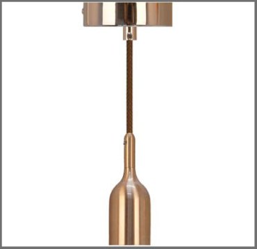 Daylight Italia Lusso Bell - lampe suspendue - Ø 10 x 158 cm - cuivre brossé