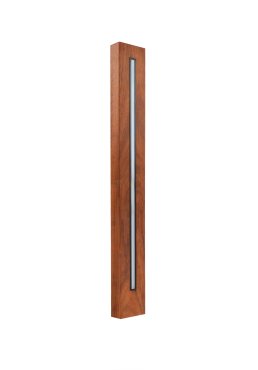 Roi Du Luminaire Padouk Line M - borne jardin - 4 × 8,8 × 70 cm + pied 30 cm - 5,8W dimmable LED inclus - IP65 - padouk