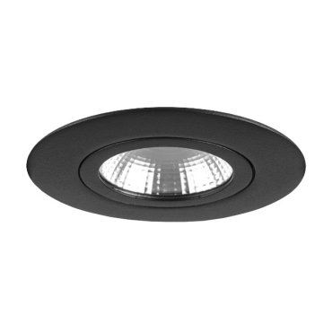 Integral LED Lux Ultra Slim - spot à encastrer - Ø 83 mm, Ø 65 mm à encastrer - LED 6,5W dimmable inclus - noir