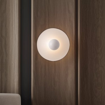 Nova Luce Edem - applique murale - Ø 25 x 11 cm - 9W LED inclus - blanc sablé