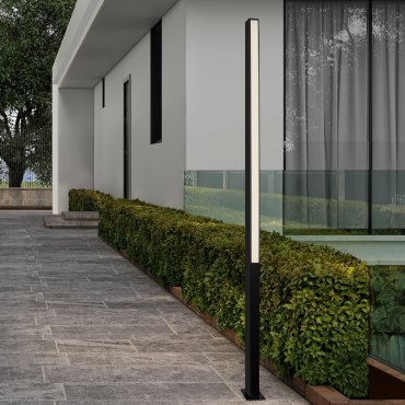 Nova Luce Stor - lampe de jardin - 8 x 150 x 12 cm - 23W LED inclus - IP65 - noir sablé