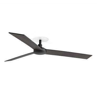 Faro Rudder L - ventilateur de plafond avec rosace encastrée - Ø 132 cm - noir mat et noyer