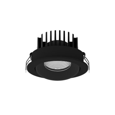 Nova Luce Blade - spot à encastrer - Ø 90 mm, Ø 80 mm à encastrer - 12W LED inclus - IP65 - noir