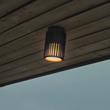 Nordlux Aludra N - plafonnier d'extérieur - Ø 12,4 x 18,8 cm - IP54 - noir