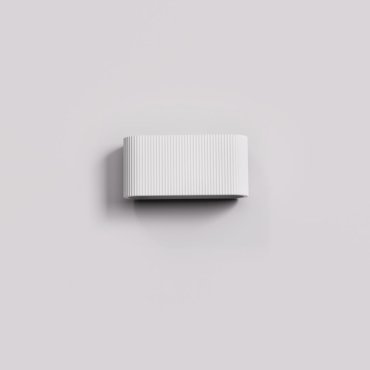 Artdelight Lille - applique murale - 7 x 25 x 12 cm - blanc nervuré