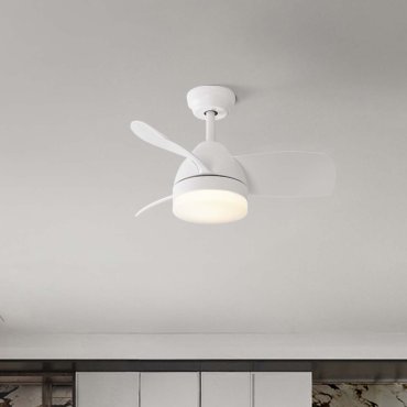Nova Luce Nerina - ventilateur de plafond avec lumière et télécommande - Ø 76 x 49 cm - 18W LED inclus - blanc mat