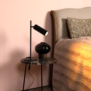 Lucide Clubs - lampe à poser - Ø 15 x 42 cm - noir