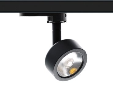 Century Italia Regia Mini - spot sur rail triphasé - Ø 5,8 x 12,3 cm - 7W LED inclus - 3000K - noir