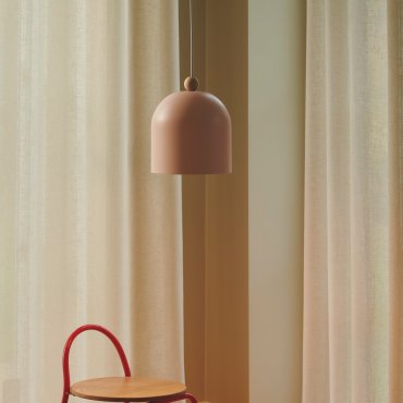 Nordlux Gaston - lampe suspendue - Ø 20 x 200 cm - rose poudré