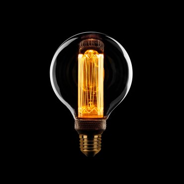 ETH LED Filament Globe - Ø 8 cm - E27 - 5W dimmable - 2000K - transparent