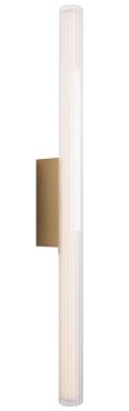 Maxlight Fayette - applique murale en saillie - 12 x 6 x 91 cm - 18W LED inclus - IP44 - or