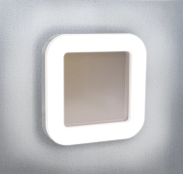 Century Italia Omnia - applique et plafonnier - 31,5 x 31,5 x 5 cm - 24W LED inclus - IP65 - blanc avec or