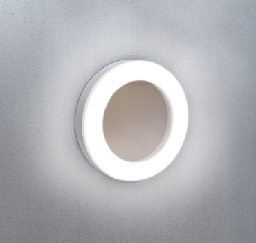 Century Italia Omnia - applique et plafonnier - Ø 19 x 4,1 cm - 6W LED inclus - IP65 - blanc avec or