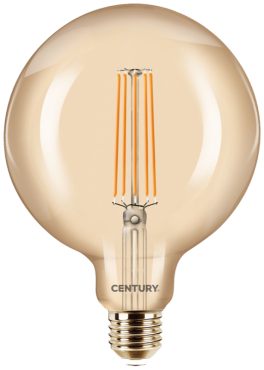 Century Italia Lampe à filament LED - Ø 12,5 x 17 cm - E27 - 11W dimmable - 2200K - ambre