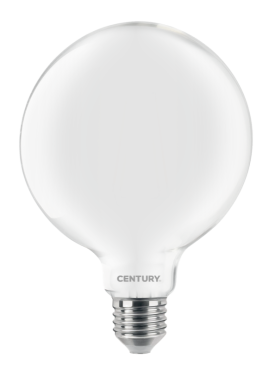 Century Italia Lampe à filament LED - Ø 9,5 x 14 cm - E27 - 8W non-dimmersible - 3000K - opale